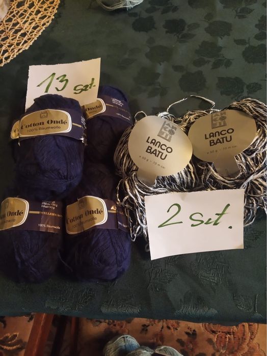 Włóczki bawełniane - zestaw