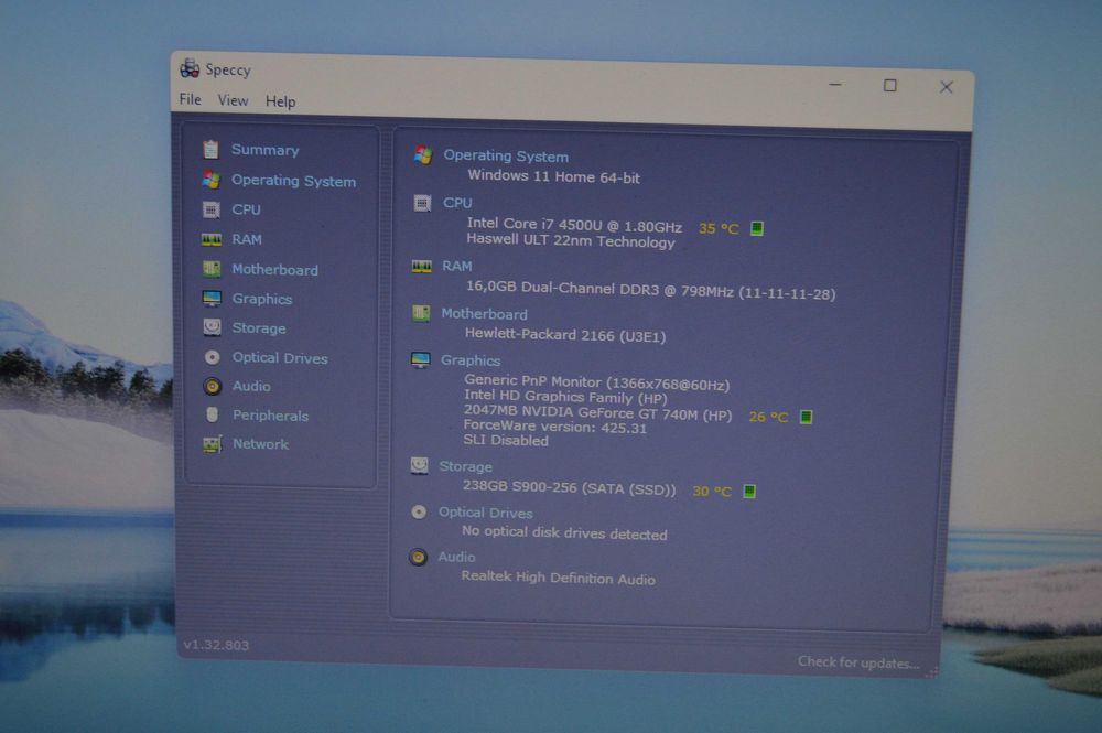 HP sleekbook 15 (i7-4500U, 16GB, GT740M 2GB, SSD240, Bat 3H)