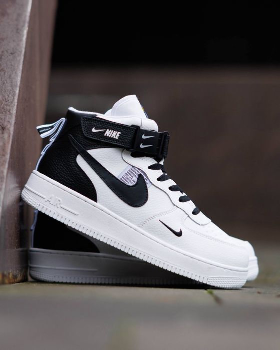 ТОП ПРОДАЖ! Nike Air Force Utiliti High White Black Winter Fur 36 - 46