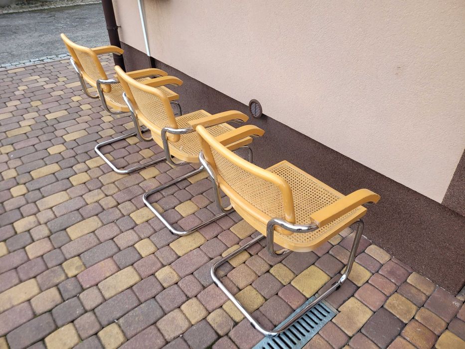 ‼️UNIKAT‼️ 3 x Krzesło Cesca proj Marcel Breuer Bauhaus Włochy Mid Century