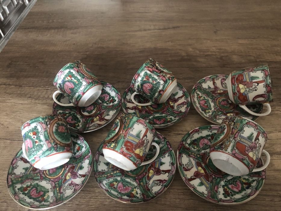 6 chávenas café com fundo cara da chinesa(Novas)
