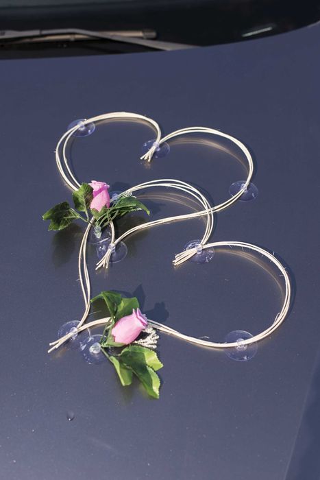 Dekoracja samochodu PUDROWY RÓŻ Nr. 035