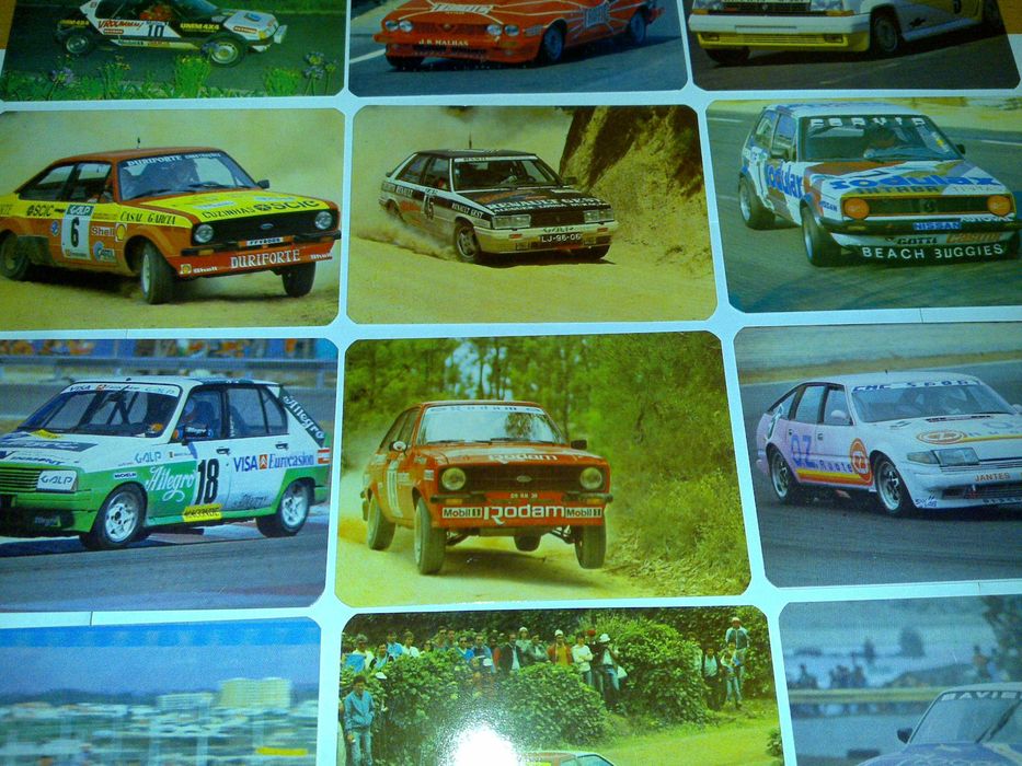 rallyes e velocidade 85-2ªsérie (12 calendários) coleção completa 1986