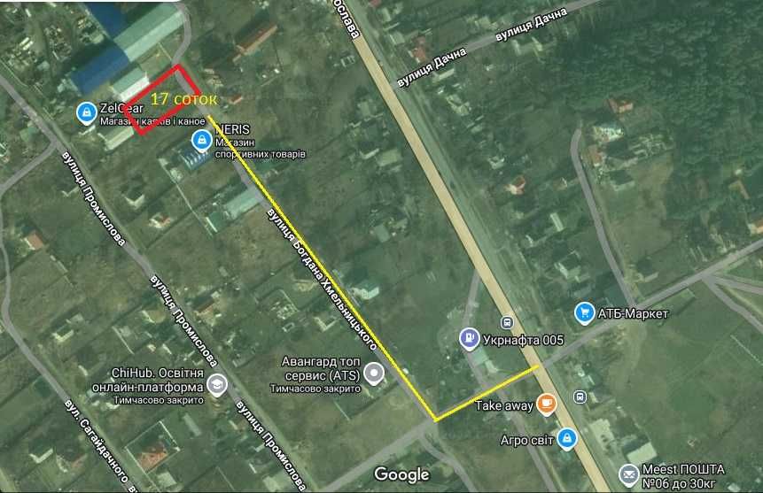 Ділянка 17 соток під забудову / промисловість, Старі Петрівці