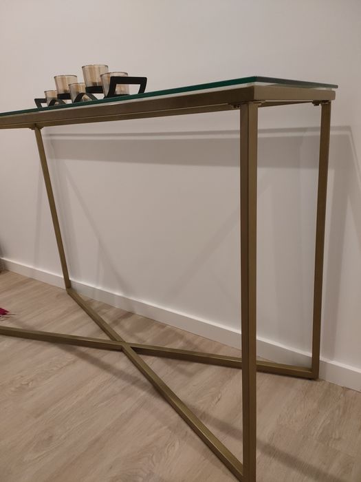 Mesa de vidro nova para hall de entrada