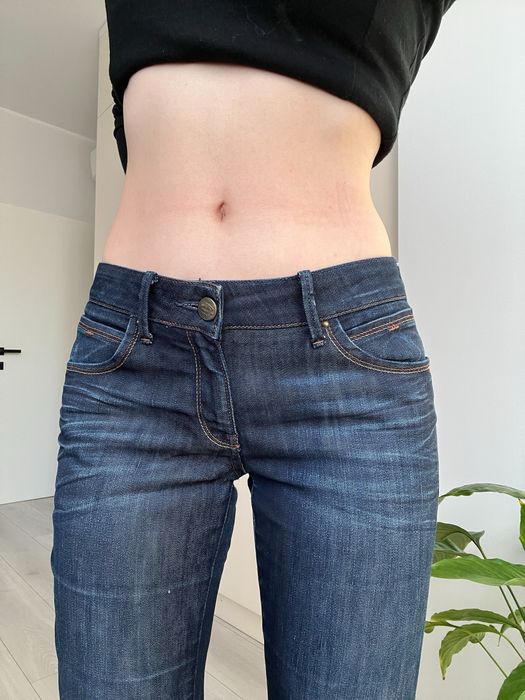 Джинсы низкая средняя низкая талия винтаж клеш 2000s flared bootcut 36