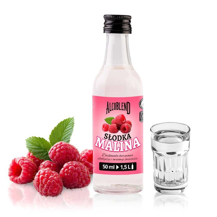 ZAPRAWKA esencja do alkoholu ALCOBLEND - SŁODKA MALINA 50 ml na 1,5 L