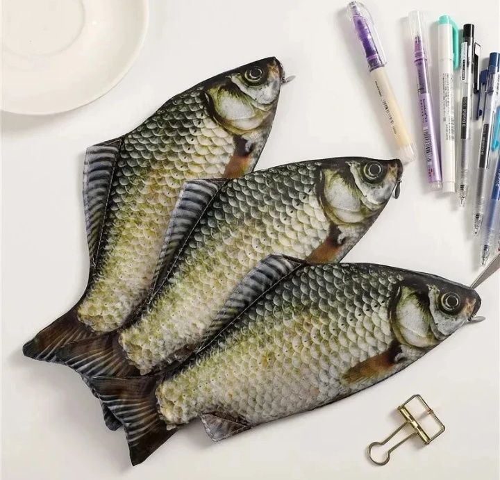 Пенал футляр чехол для ручек, карандашей и др.Батон Банан  Рыба Карась