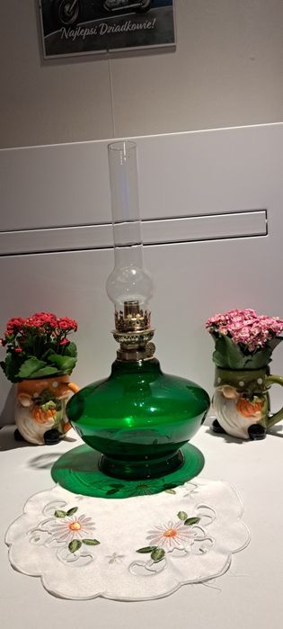 Piękny zielony kolor ze szkła zbiornik