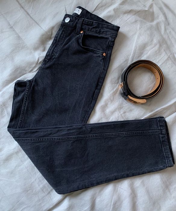 Черные MOM джинсы