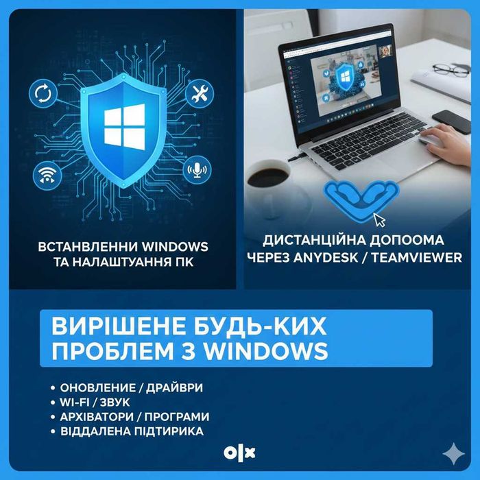 Налаштування Windows віддалено: Драйвери, Звук, Програми (AnyDesk)