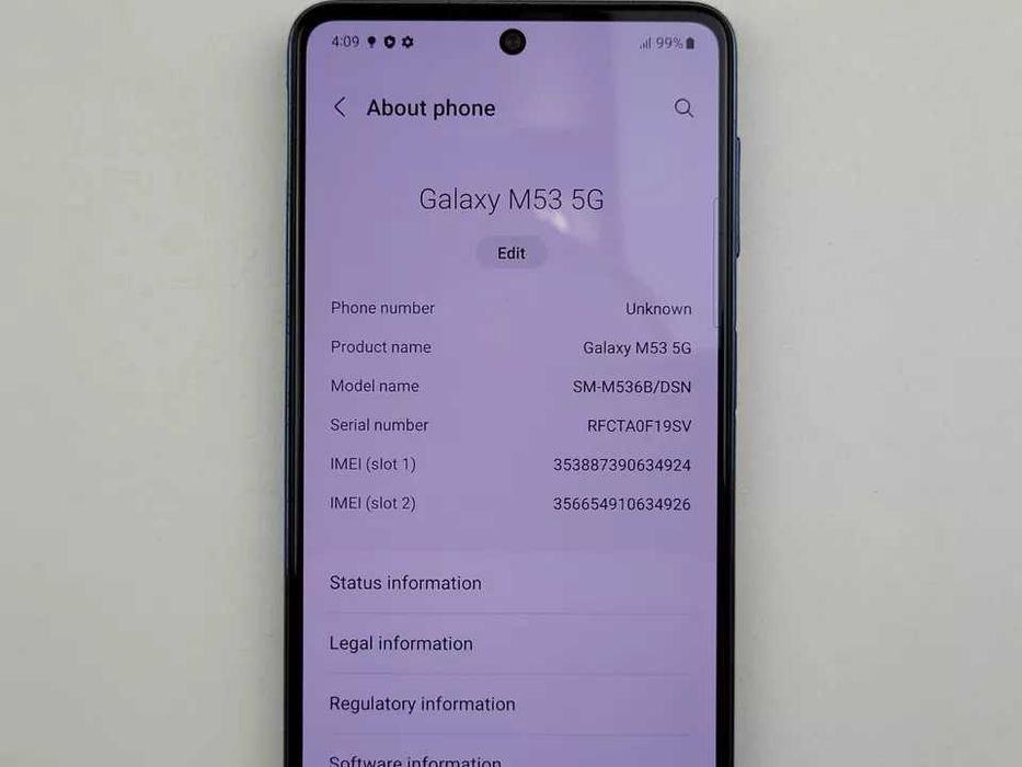 SAMSUNG Galaxy M53 5G 128GB 8GB RAM Azul escuro DUAL SIM