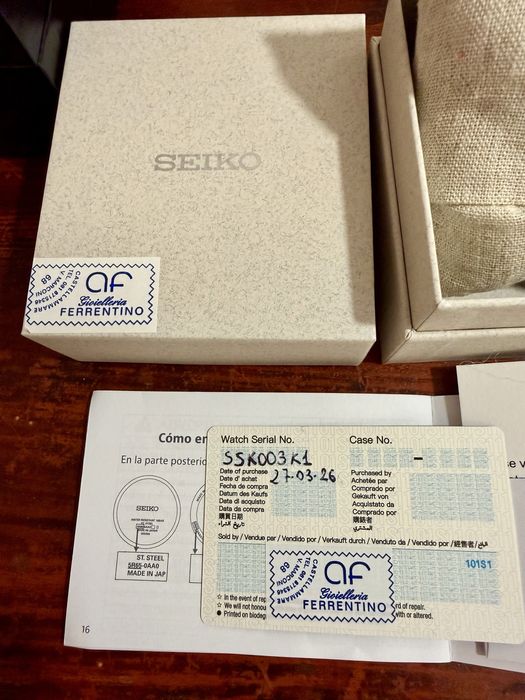 Seiko GMT SSK003 K1 de 2026 Março