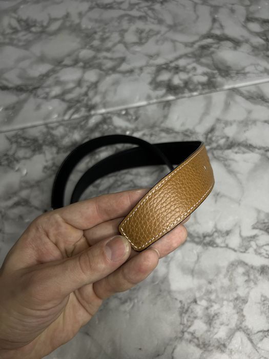 Ремень пояс кожаный Hermes оригинал номерной 90 - 110 см