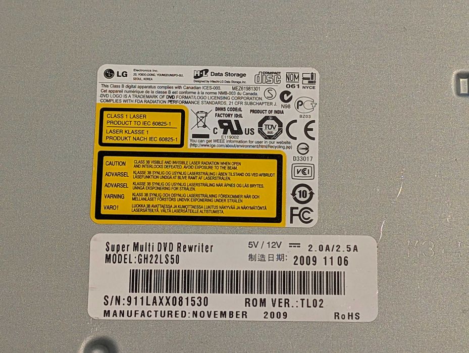 Nagrywarka DVD LG Super Multi GH22LS50 SATA LightScribe