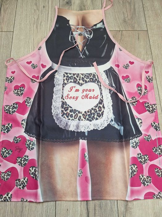 Fartuch pokojówki napis I'm your Maid śmieszny prezent na osiemnastkę