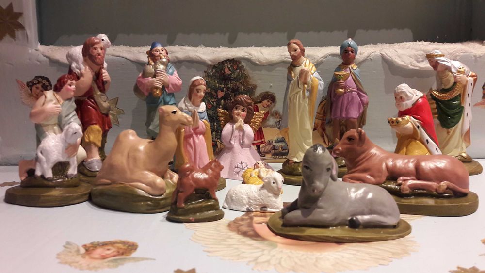 Figurki do szopki bożonarodzeniowej. 12 cm.