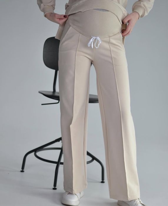 Утеплені штани на флісі для вагітних палаццо штаны для беременных