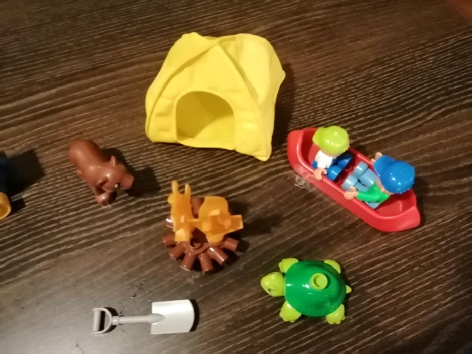 lego duplo pociag + camping z synka i taty