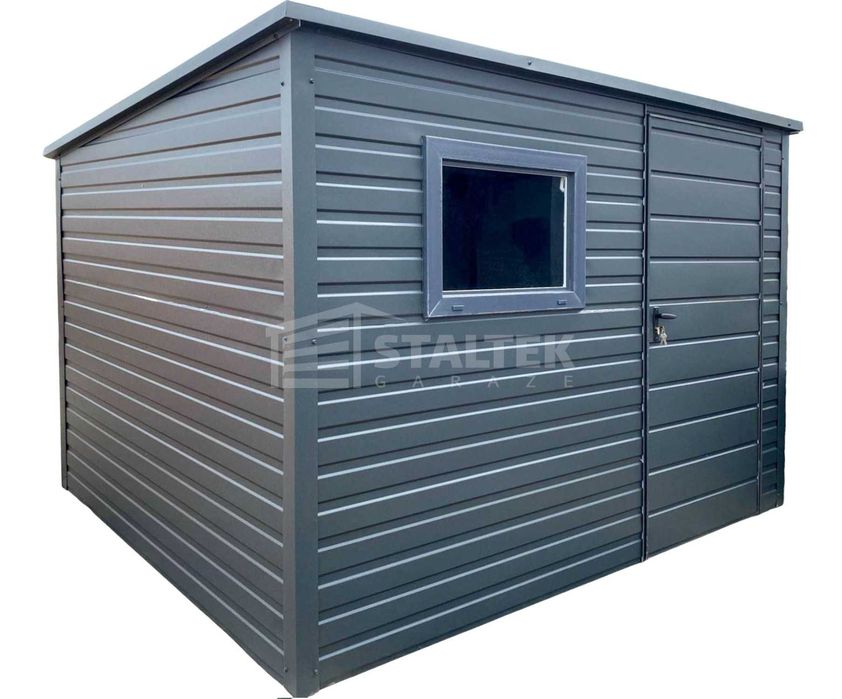 Schowek - Domek Ogrodowy 2,5x2m  Drzwi okno dach spad w tył ST133
