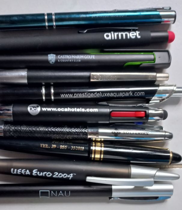 Canetas novas com publicidade