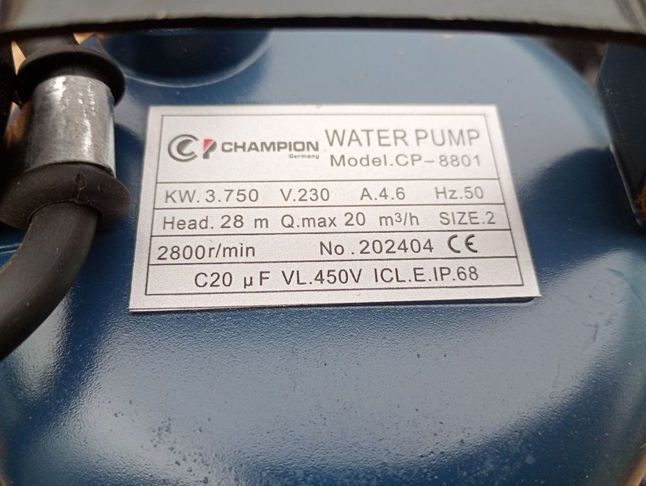 Pompa do szamba i wody z rozdrabniaczem