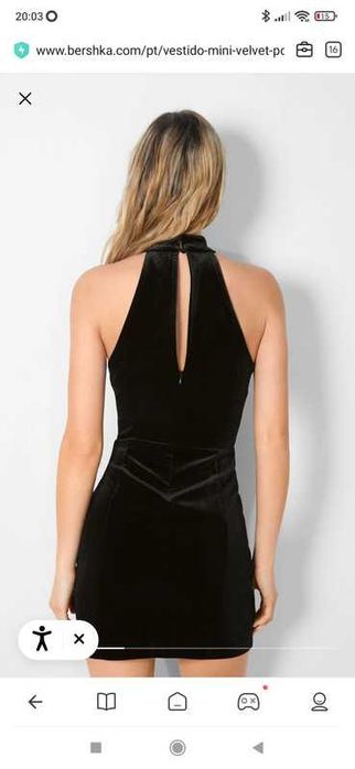 Vestido Veludo Justo