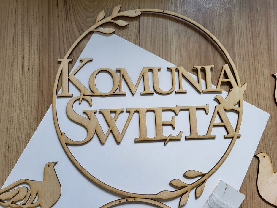 Girlanda topper pierwsza komunia święta imienna Krzyś