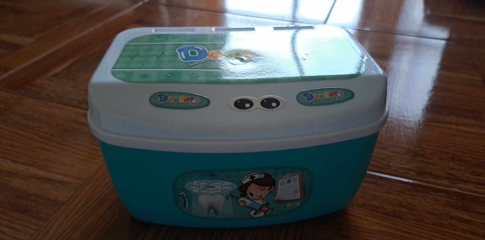 Conjunto de dentista de brincar para criança com caixa de arrumação