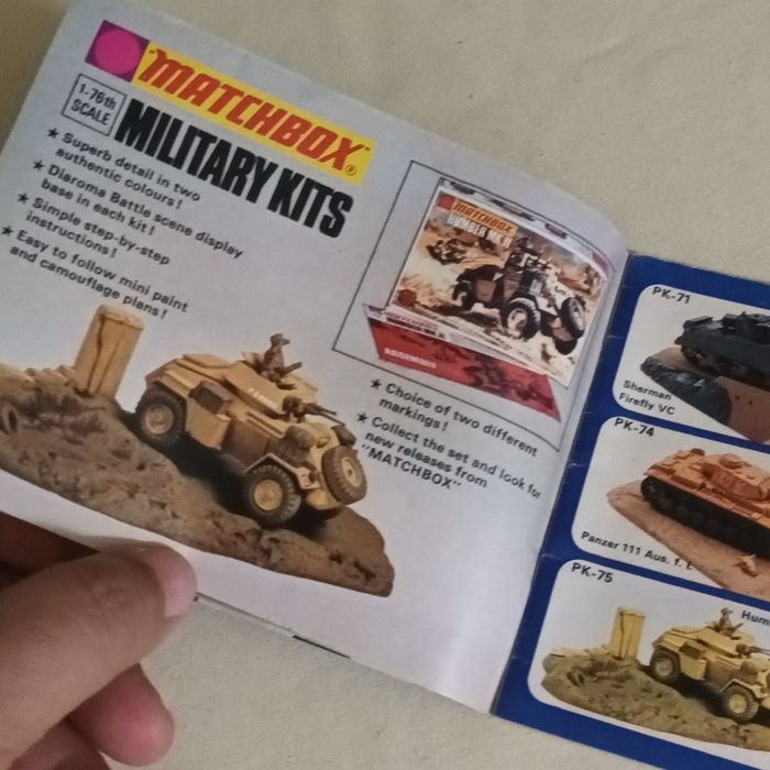 Raro e antigo catálogo matchbox 1974