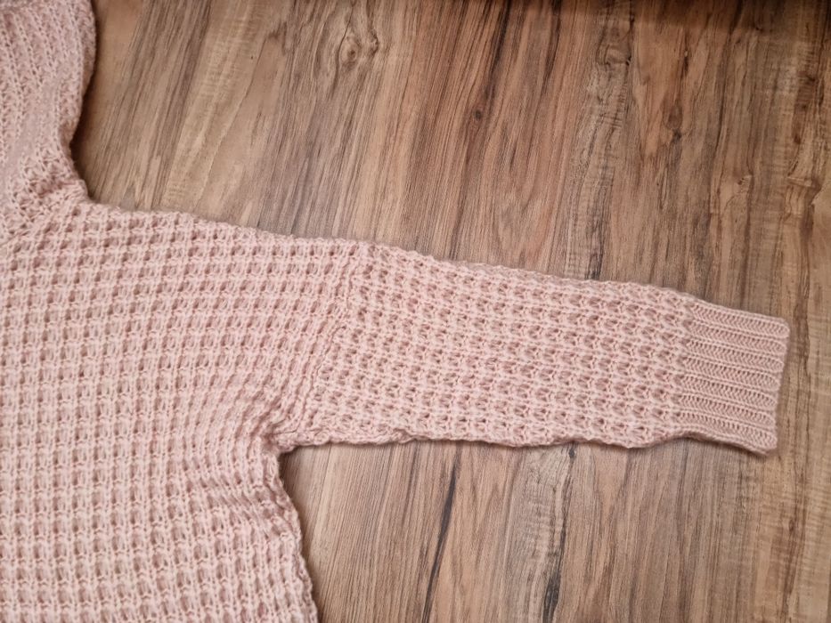 Sweter z golfem golf róż Pola