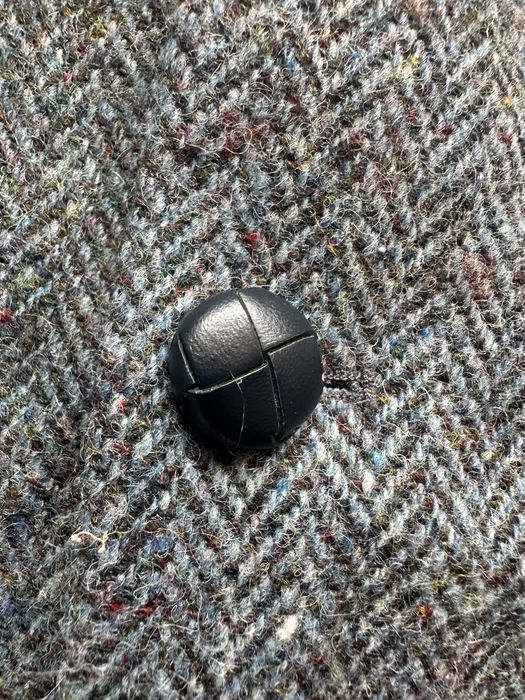 Винтажный серый шерстяной пиджак Harris Tweed оригинал Размер М