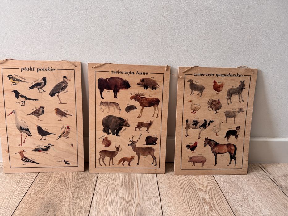 Drewniana dekoracja zwierzęta
