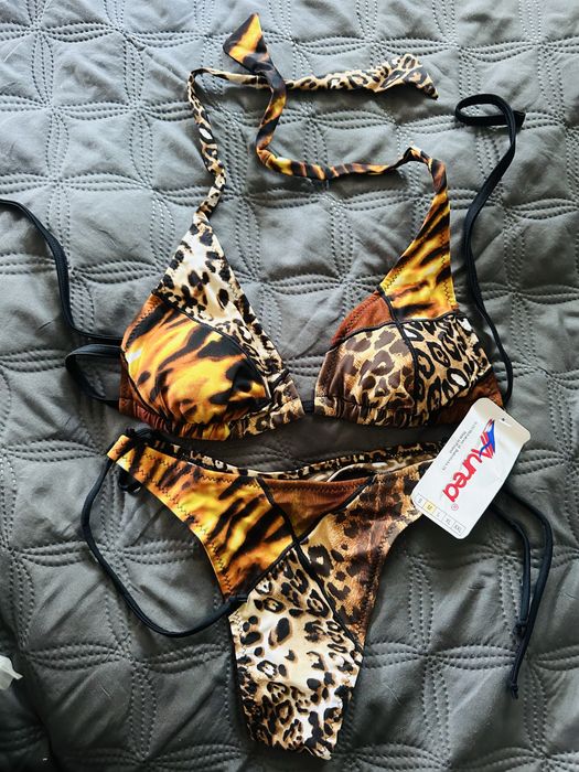 Купальники принт леопард