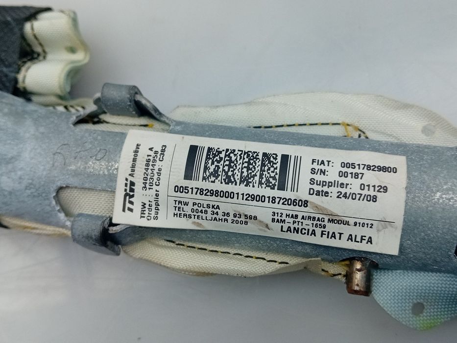 Airbag cortina direito FIAT 500 (312_)