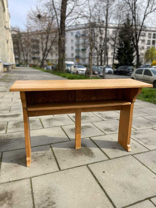 Konsola rustykalna, ławka szkolna drewniana