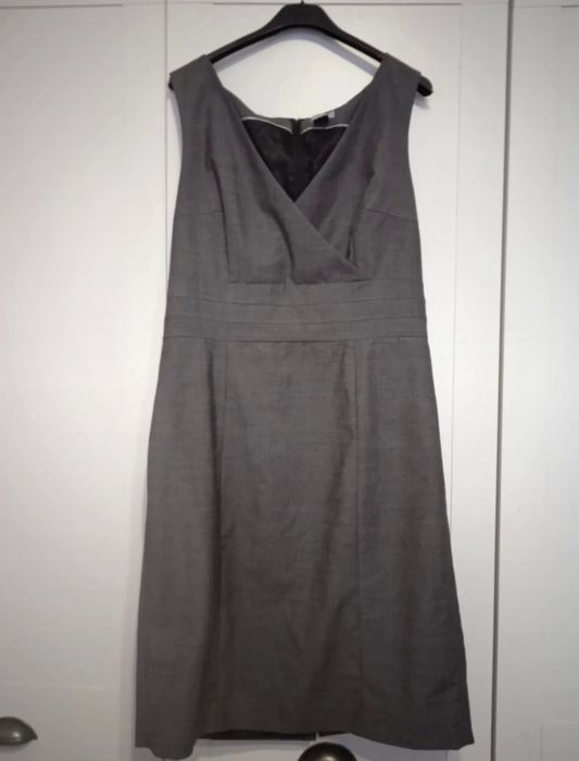Szara,elegancka sukienka H&M