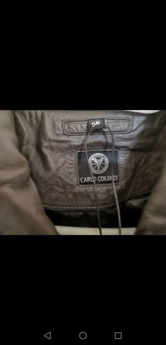 Шкіряна куртка Carlo Colucci чоловіча  56 розмір нова  499E