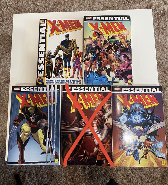 Essential X‑Men Vol. 4, 5 , 6, 8 • Anglojęzyczne • Bardzo dobry stan • Kolekcja Marvel