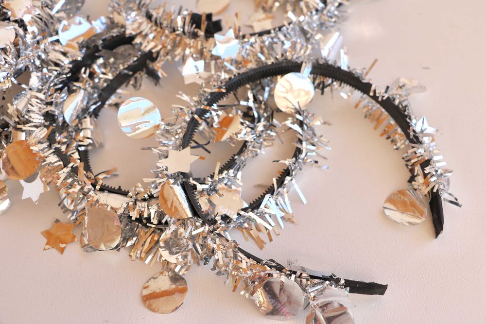 Новогодние обручи детские новые серебро