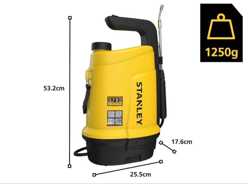 NOWY akumulatorowy opryskiwacz firmy STANLEY 5 litrów + ładowarka