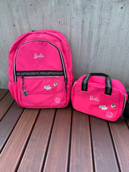 Conjunto Criança Mochila+Lancheira Barbie –  Excelente Estado