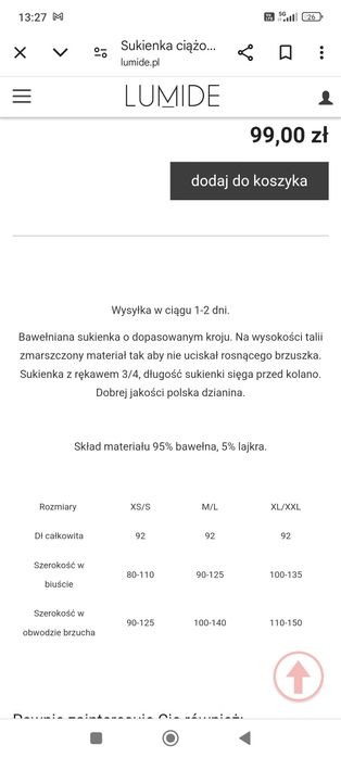 Sukienka ciążowa czarna długi rekaw