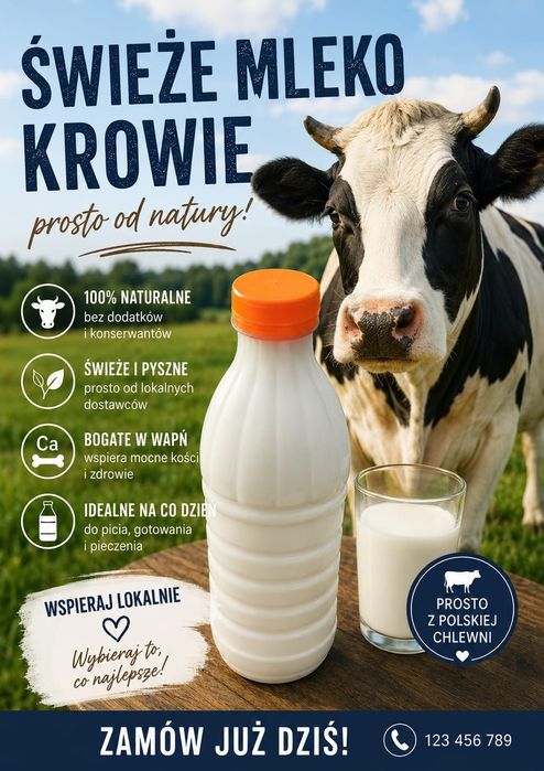 Sprzedam mleko krowie