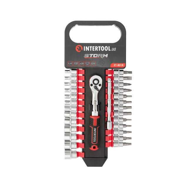 Intertool ET-8018 Набір головок і біт STORM