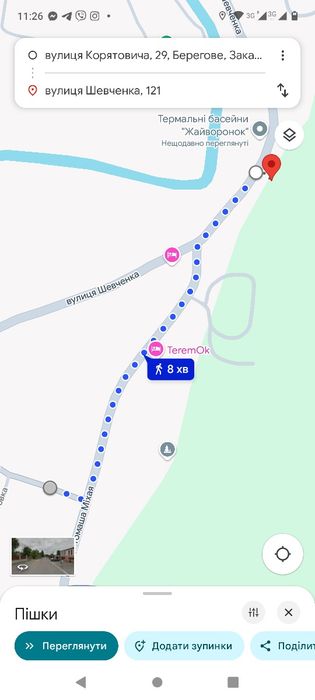 Подобово оренда житла в Берегово. 150 мет до термального бассейна