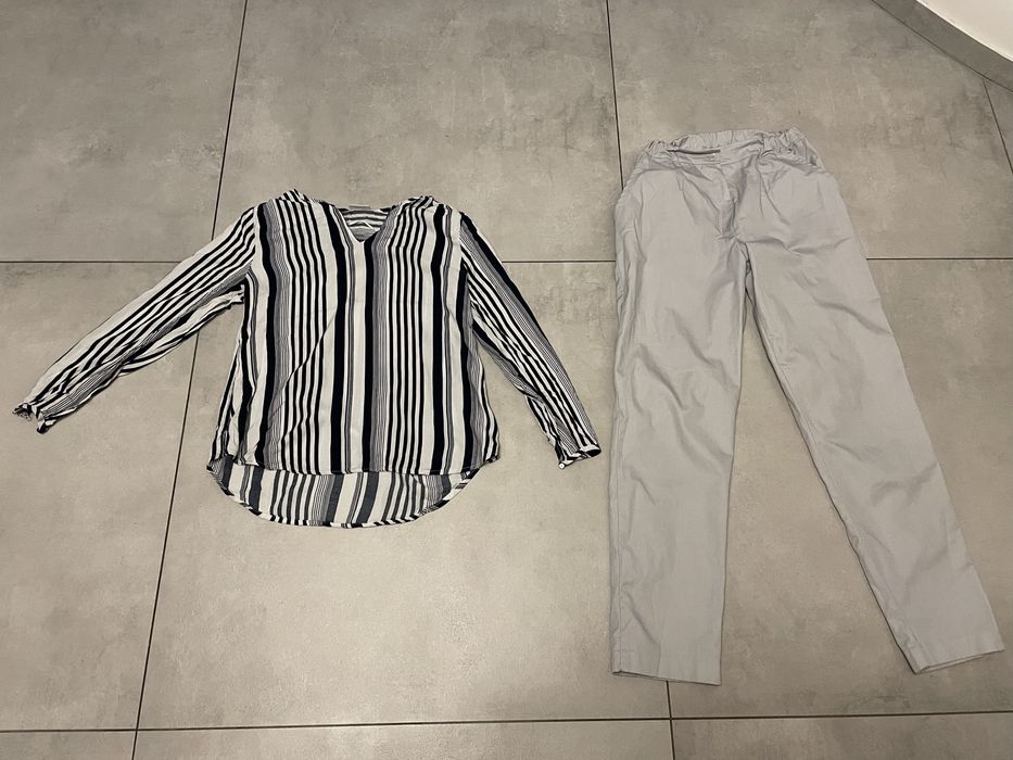 Zestaw elegancka bluzka koszula Infinity roz. 38 + spodnie