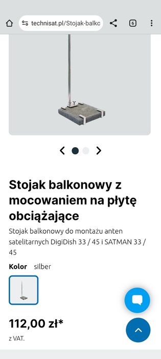 TechniSat stojak balkonowy i mocowanie na elewację do anteny satelitar