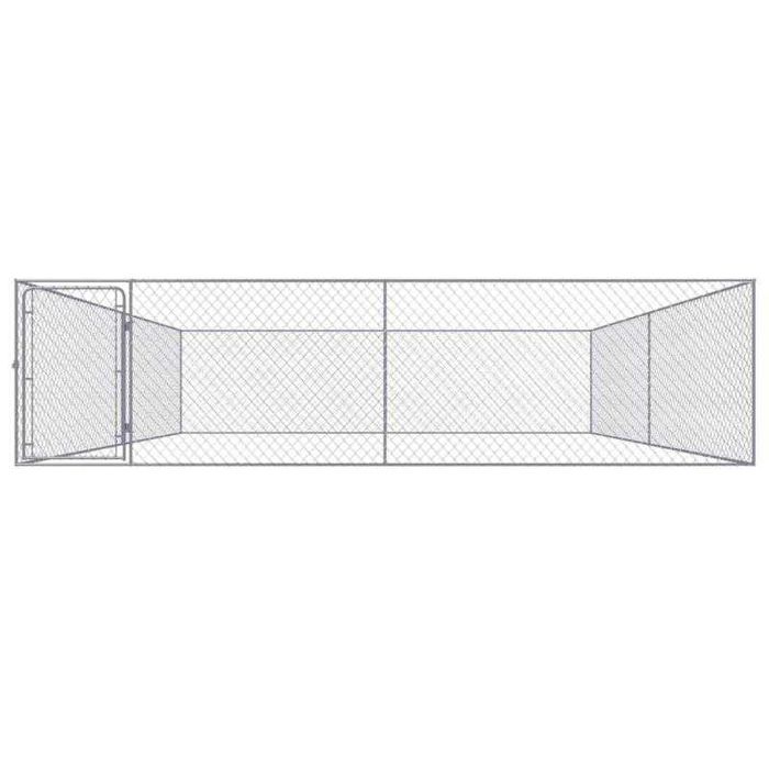 Canil de Exterior em Aço Galvanizado 4x4x1 m