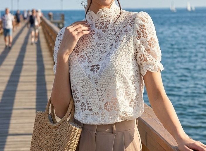 Bluzka koronka XS Shein